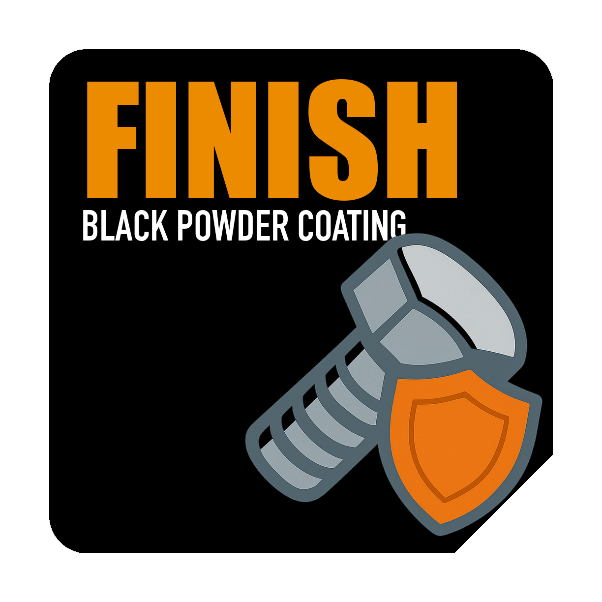 Rivestimento in polvere nera