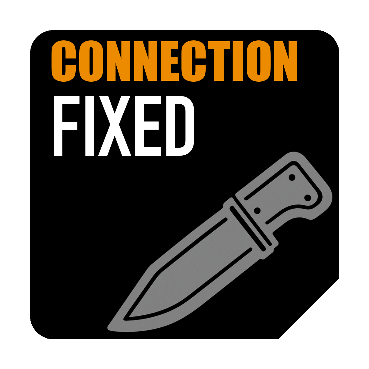 Connexion de lame, Tang fixe