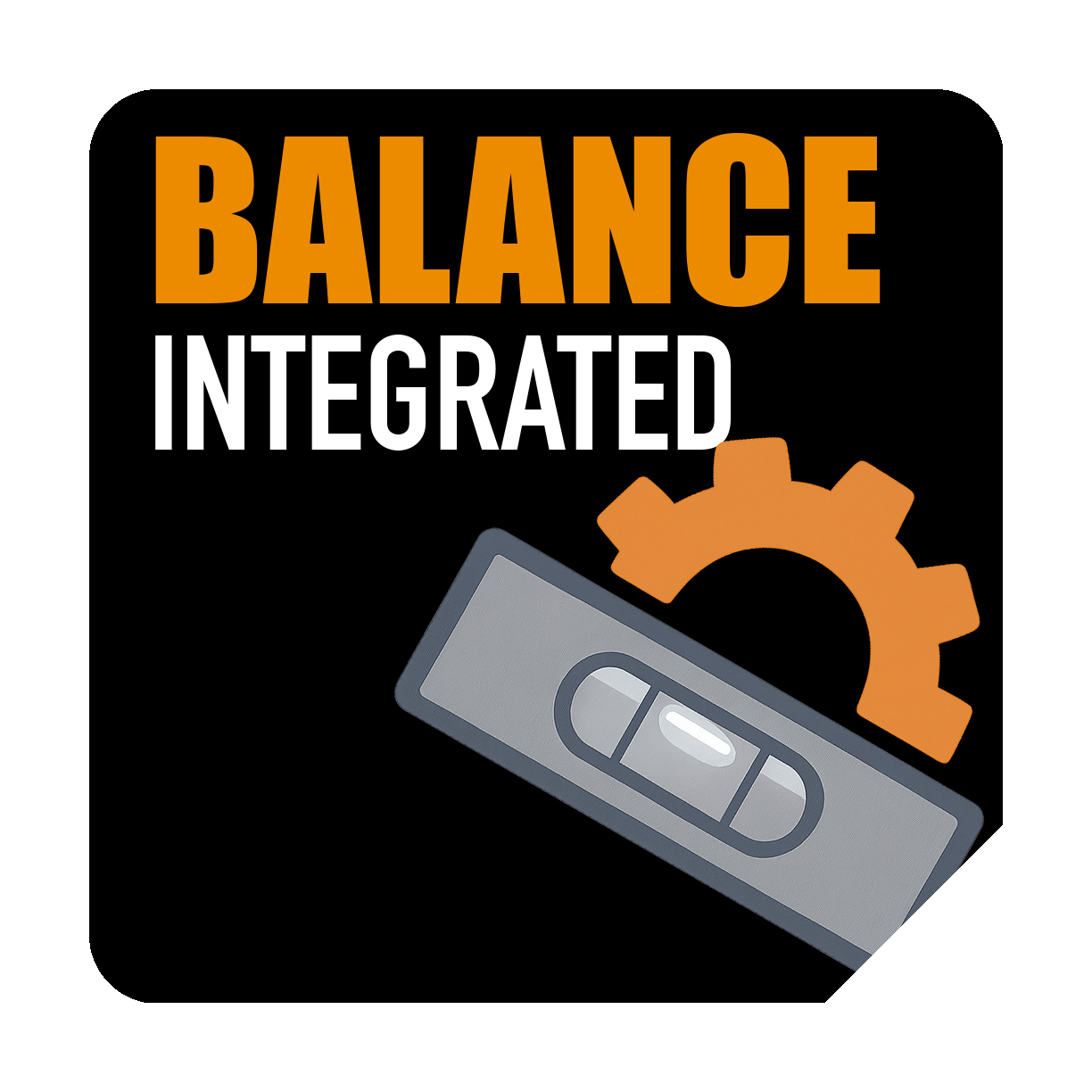 Integrierte Wasserwaage für Blasen