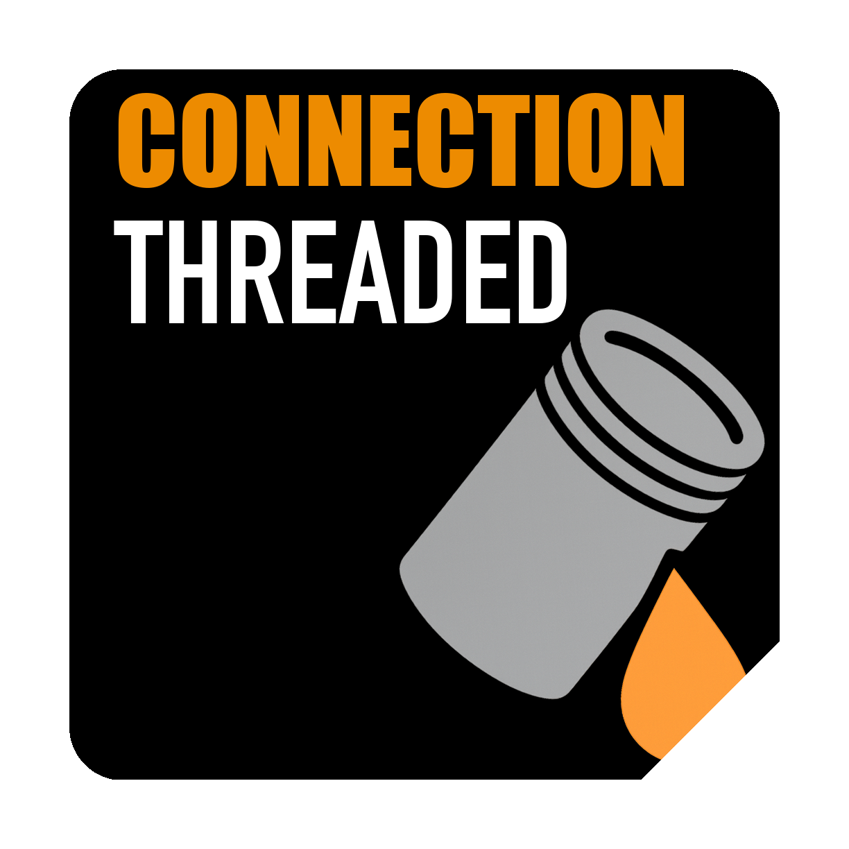 Conexão de descarga roscada