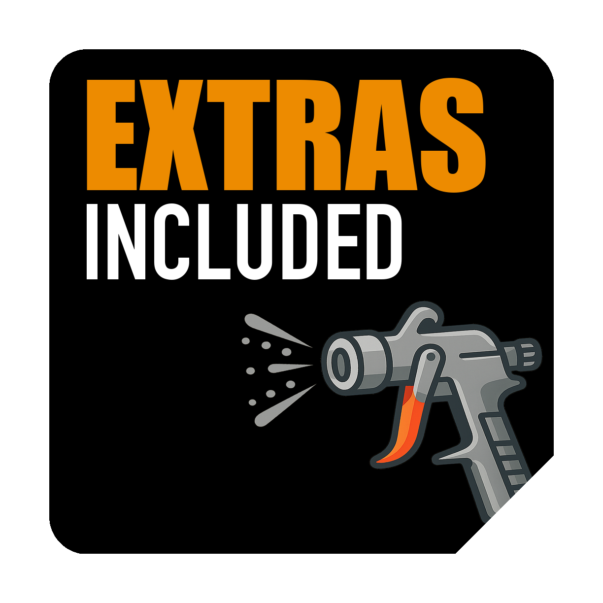 Sprühpistole enthalten